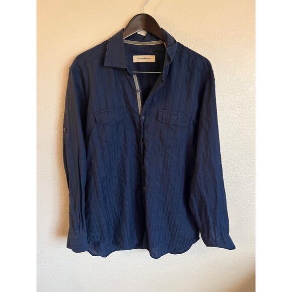 Tommy Bahama Linen Blend Button Up Shirt - Size L‎ - Picture 1 of 4
